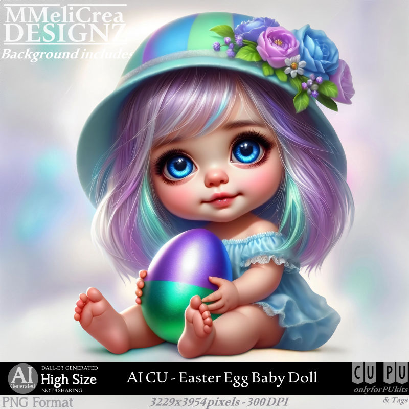 (image for) AI - CU Easter Egg Baby Doll (CU4PU/PNG)